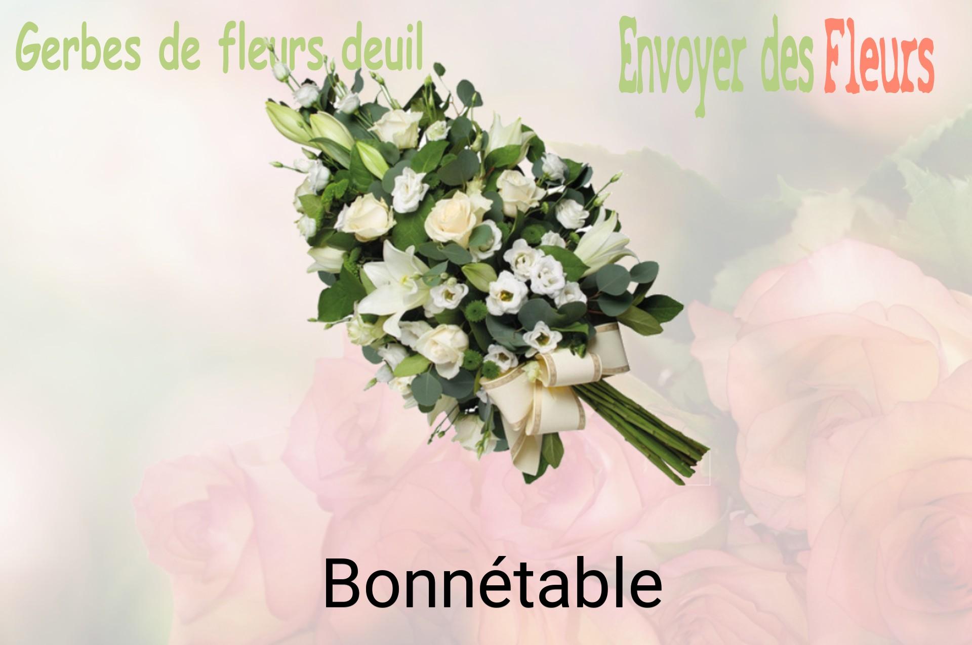 Gerbe de fleurs de deuil livrée à Bonnétable